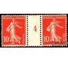 France - n° 138 - 10c rouge semeuse - millésime 4.