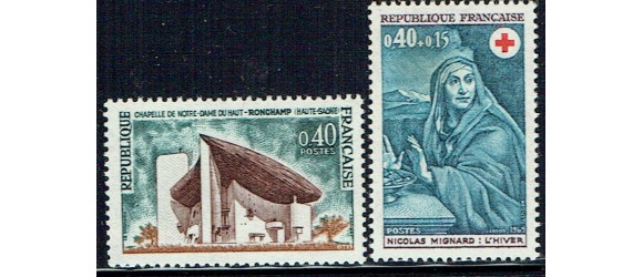 France - n°1435/1620 - 5 Années complètes de 1965 à 1969 - 189 timbres.
