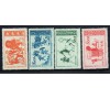 CHINE - n° 984/887 - FRESQUES DE LA GROTTE DE TOUN-HWANG 1953 - MI 215/18