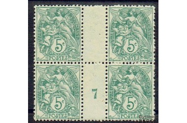 http://www.philatelie-berck.com/8175-thickbox/france-n-111d-millesime-7-en-bloc-de-4-sans-charniere-mnh.jpg