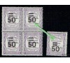 France - Taxe n° 51 - Surcharge déplacée sur les 4 timbres : 50 sur le 10 -   Luxe**