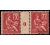 France - n° 112 - 10c Mouchon - Millésime 0.