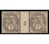 Alexandrie - n° 19 - Type Blanc - 1c Gris - Millésime 3.