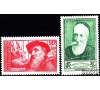 France - n°343/344 - Auguste Rodin et Anatole France - 1937 - Peintre et Ecrivain -