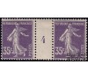 France - n° 142 - 35c violet Semeuse camée - millésime 9