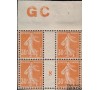 France - n°141 - 30c orange Semeuse - Millésime 8 GC.