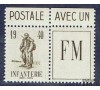 France - Franchise militaire - n°10A - Infanterie - Type Dunoyer de Segonzac.