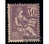 France - n° 115 -  30 c  lila-marrón  - Type I - MOUCHON -