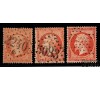 France - n°  23 - 40c orange - Napoléon III - les 3.