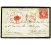 France - n°  17A - 80c sur lettre pour les Etas-Unis - Cachet Boston rouge